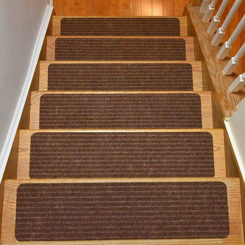 Tapis d'escalier brun antidérapant Stair