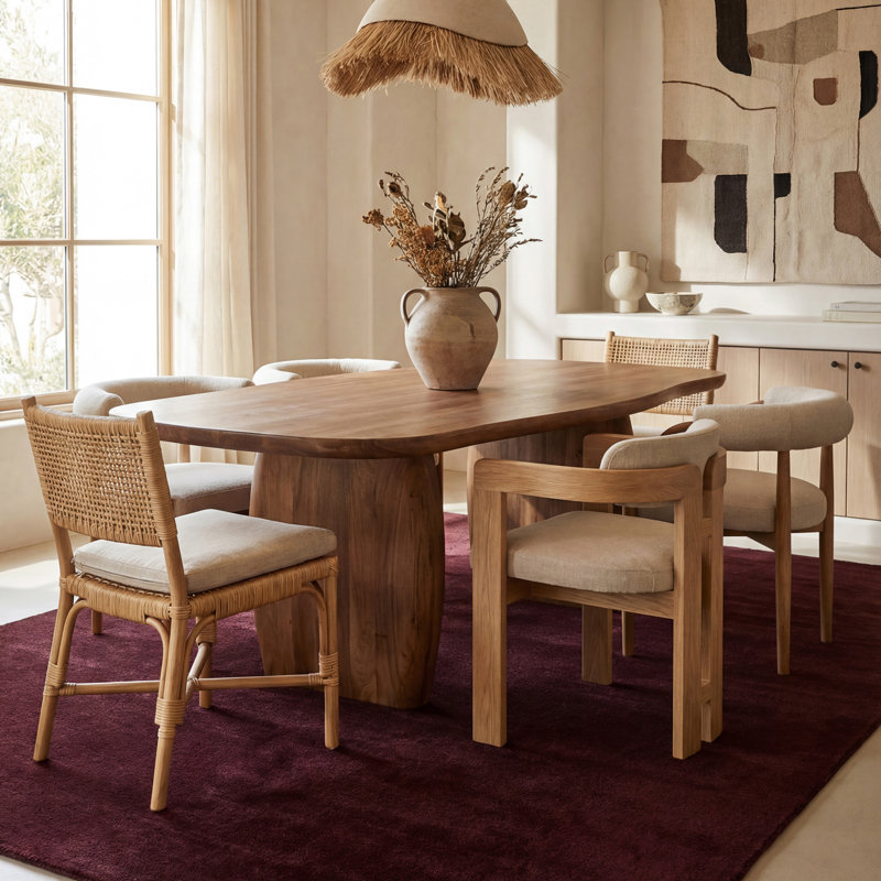 Gania Modern Wine Rug, Rectangle 2' x 3'