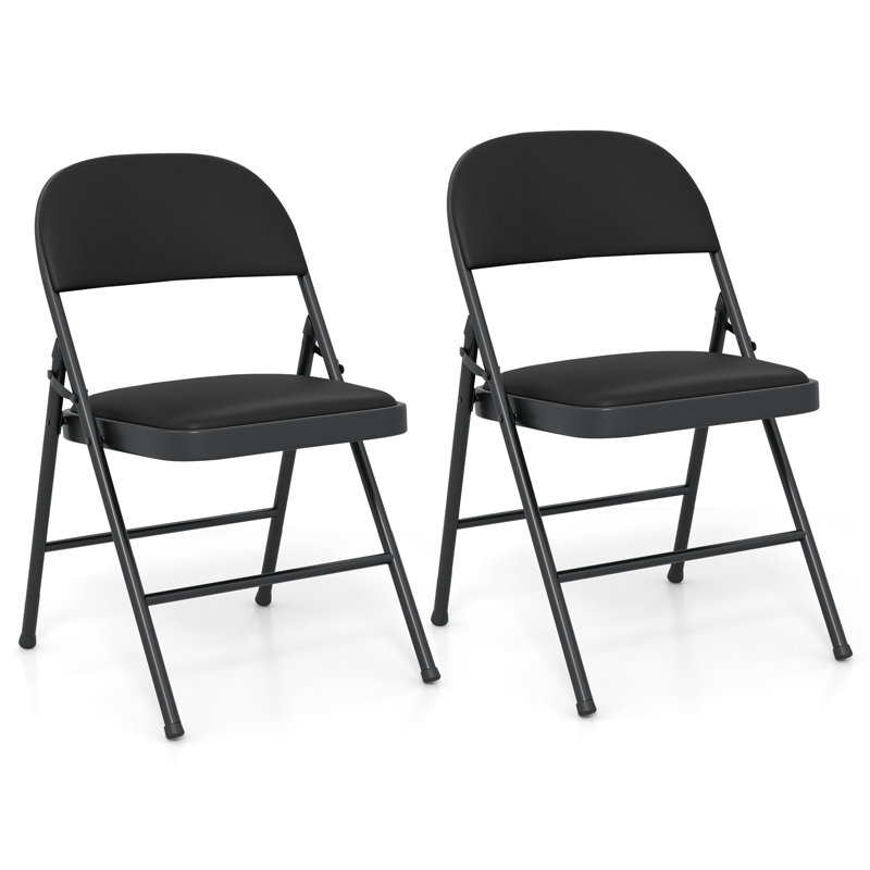 2 chaises pliantes avec chaises en cuir empilables en PVC