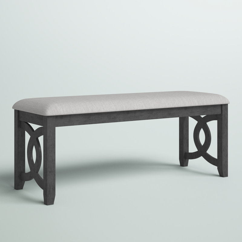 Fabric Upholstered Bench, Gray