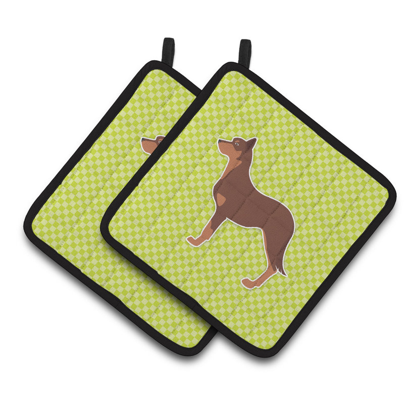 Cuisinier poignée de damier pour chien east urban home australian kelpie, Vert