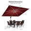Parasol lumineux rectangulaire en porte-à-faux double 9 pi x 12 pi, rouge-47955062