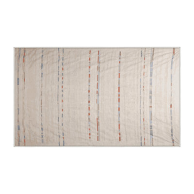 Tapis beige soyeux et moelleux