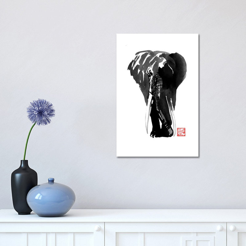 Elephant by Péchane - Print on Canvas, Wrapped Canvas, 30.48 cm H x 45.72 cm W