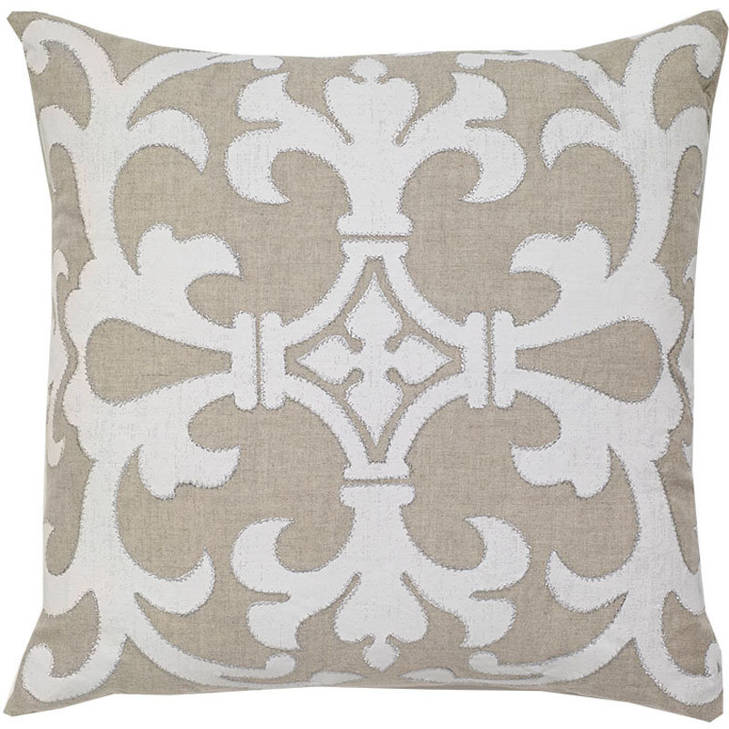 Housse de coussin carré en lin Cybele, Blanc
