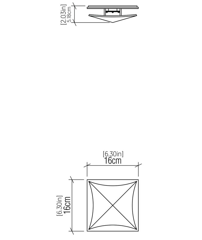 Facetada 1 - Light LED Flush Mounted Sconce, Organic Cappuccino