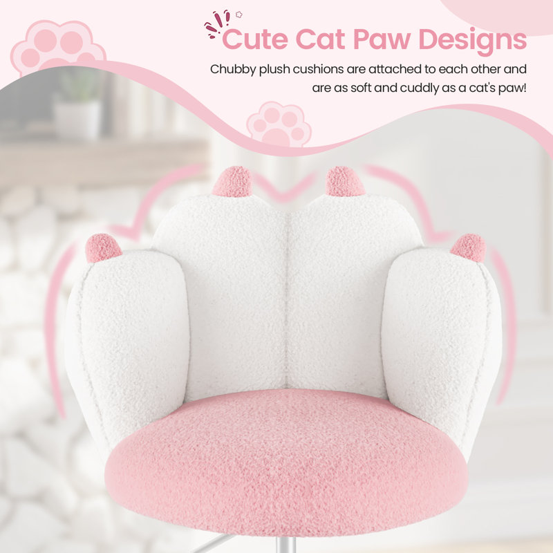 Children's Chair, Pink/White