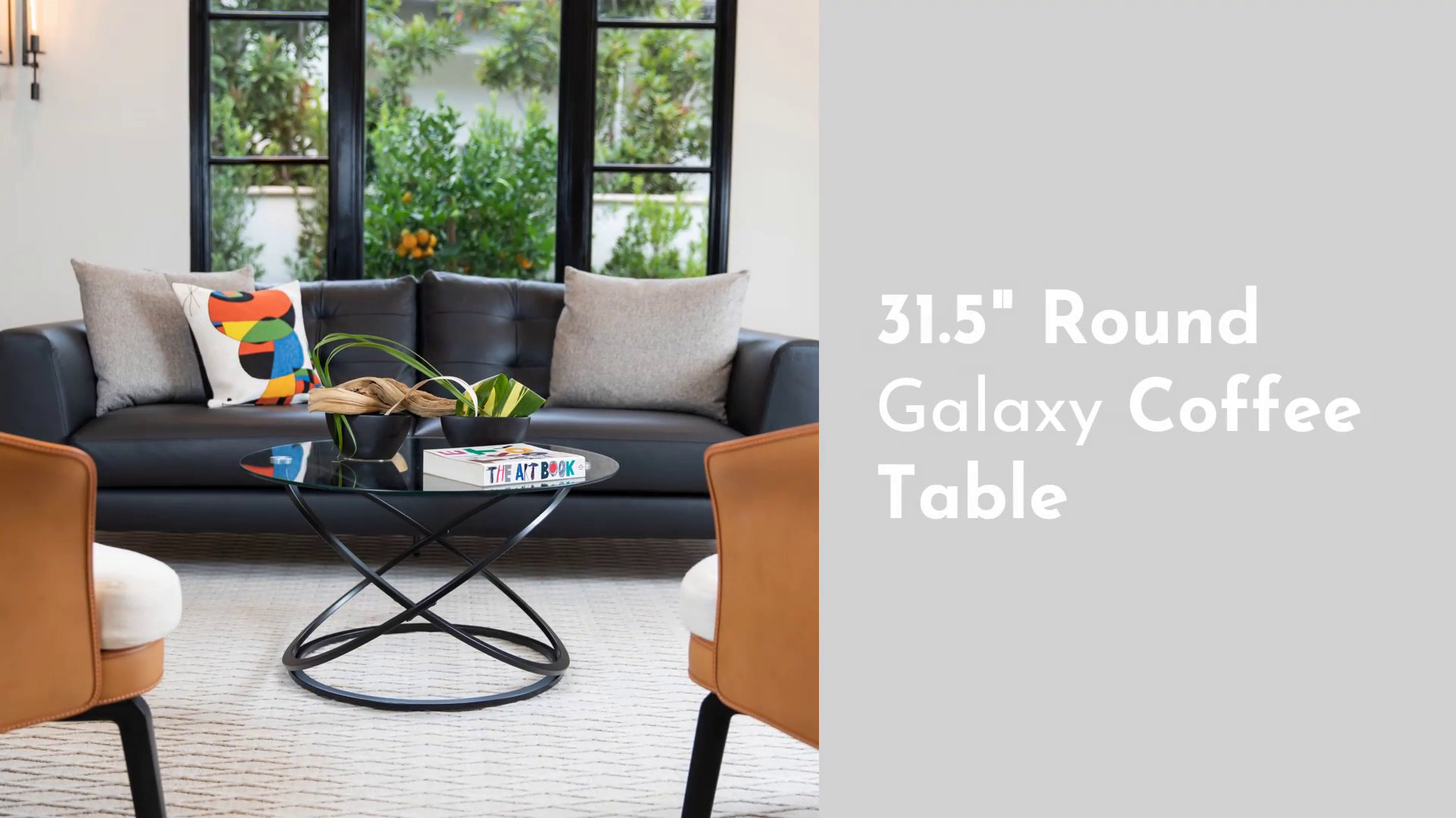 Etta Avenue™ Dimitri Galaxy Tempered Glass Round Coffee Table
