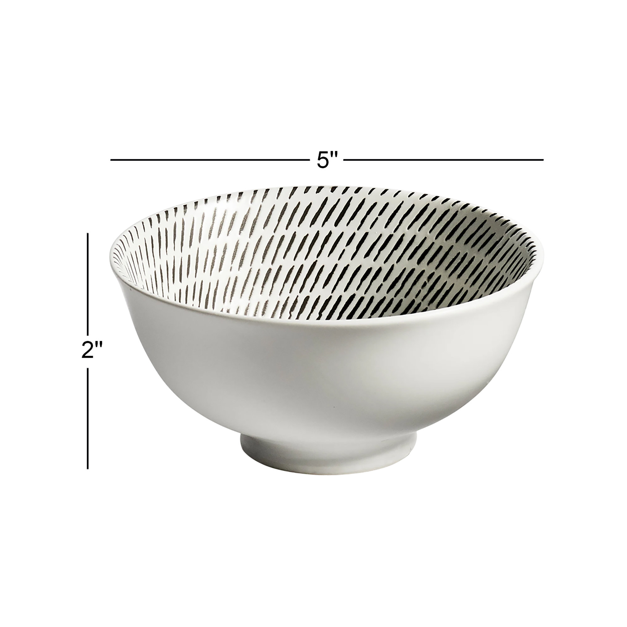 Cambrie Matte Porcelain Patterned Dining Bowl 4.75 in.