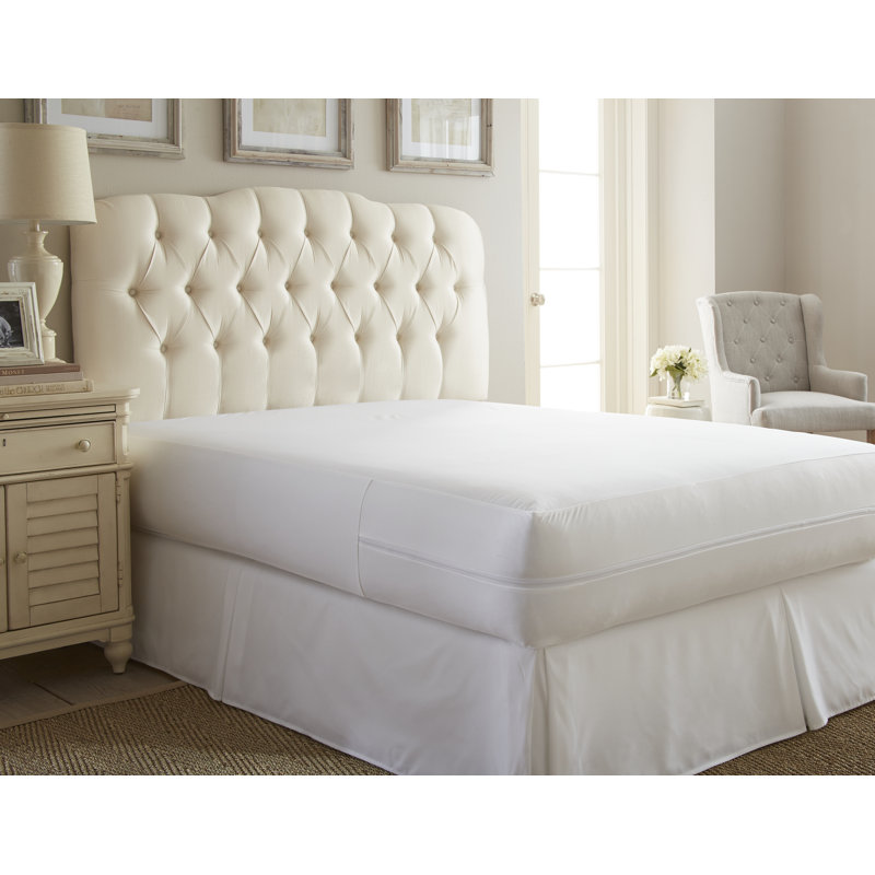Protège-matelas hypoallergénique avec fermeture à glissière, Lit simple