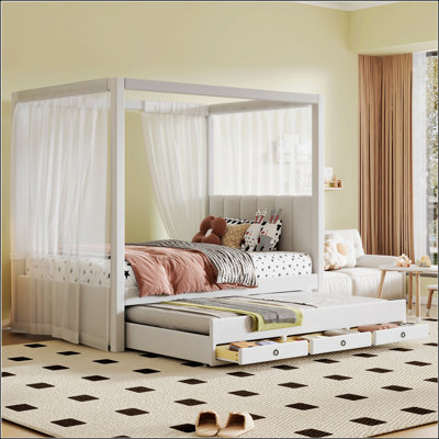 Upholstery Canopy Platform Bed