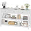 Console en bois et métal avec 3 tiroirs - Chêne blanc
