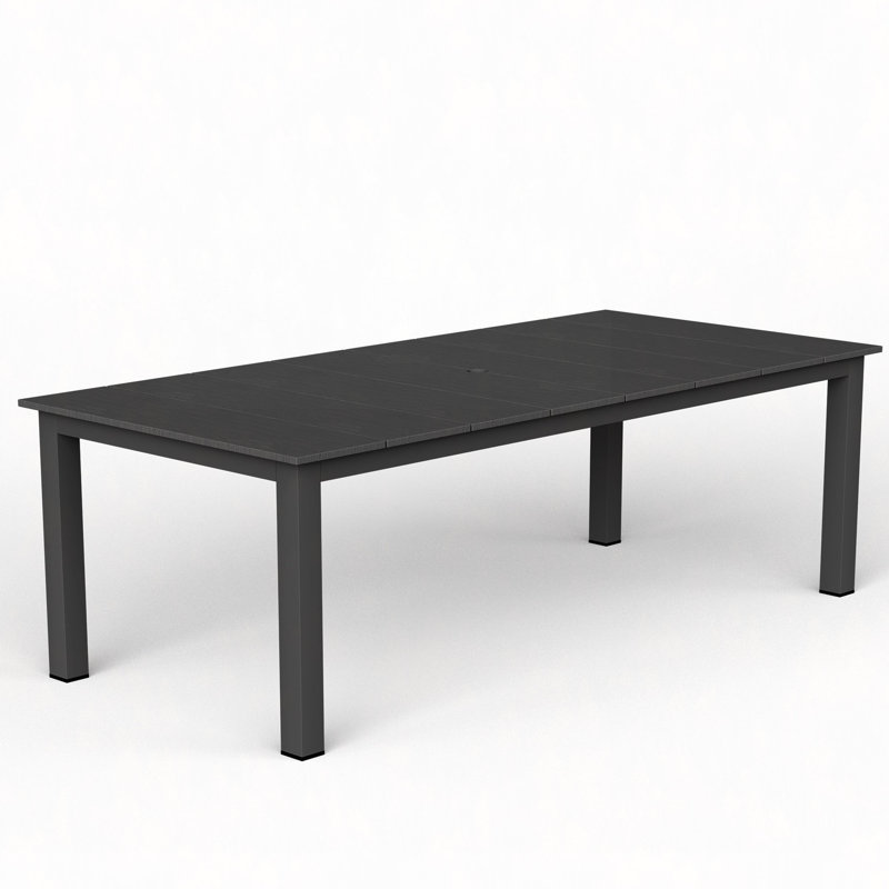 Table et chaises de salle à manger d'extérieur standard 7 pièces, convenant à de multiples décors, Noir
