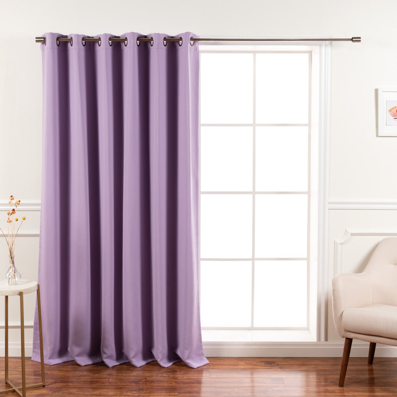Scarsdale Solid Blackout Thermal Grommet Single Curtain Panel, 80" W x 84" L, Lavender