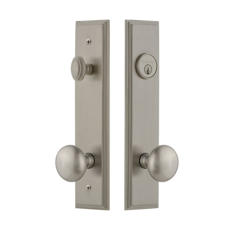Ensemble d'entrée haut Carré, Laiton rétro, 2,375 po