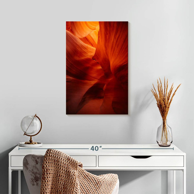 Alvord, canyon antilope rouge abstrait, H 24 po x l 16 po