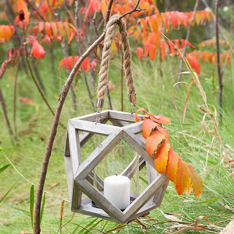 Tabletop Lantern, 7.87" H x 7.87"W x 7.87" D