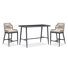 Mahi 2 - Person Metal Patio Dining Set With Rectangular Table , Cushions Included