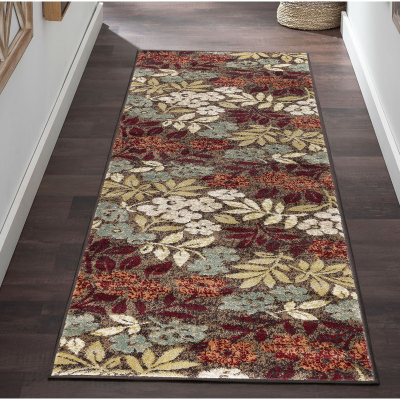 Tapis transitionnel brun Highfill, Tapis de couloir 2 pi 3 po x 10 pi