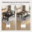 63" Modern 3-Piece Extendable Dining Table Set with Smart-Flip Leaf and 2 Benches, Space-Saving Kitchen Table Set Seats 4-6 for Apartment and Dining Room-651364647