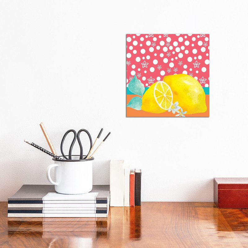 Lemon Inspiration I by Larisa Hernandez - Wrapped Canvas Painting, 30.48 cm H x 30.48 cm W