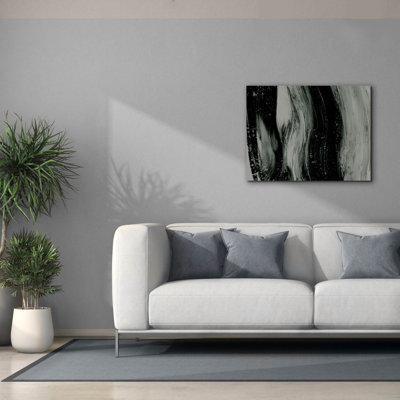  'Teal Brushstrokes 2' by Ethan Harper Canvas Wall Art, 34" x 26"