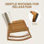 Chaise d'appoint berçante rembourrée avec accoudoirs en rotin Castillon-1399466688