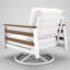 Chaise berçante d'extérieur en métal avec coussin Sunbrella Townsend-114247105