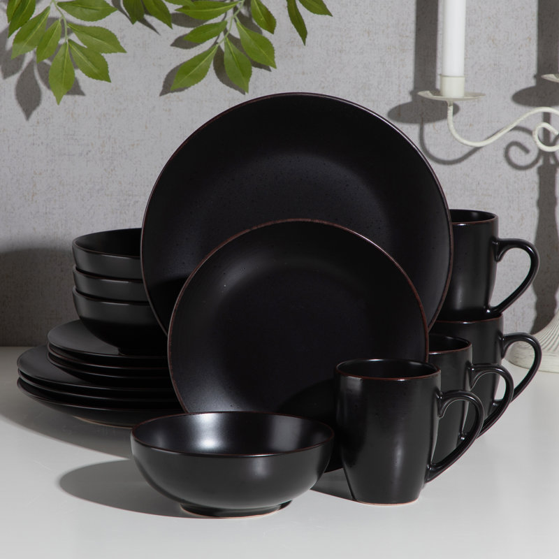 Elegant White Ceramic Dinnerware Set - Service for 4