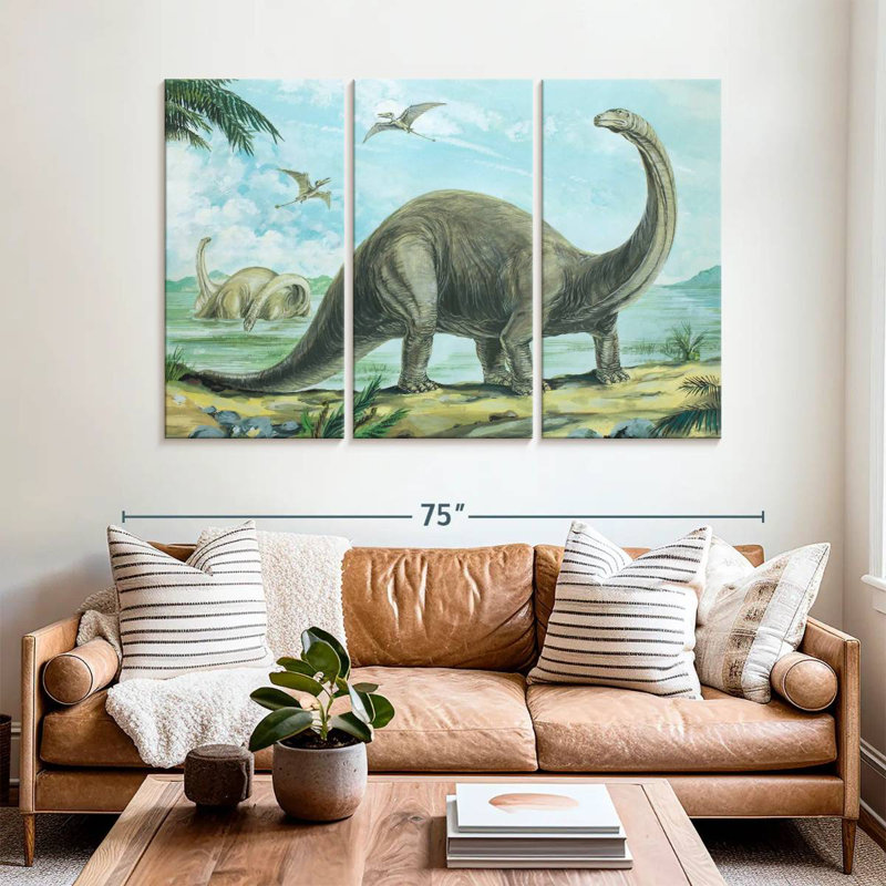 Brampt Brontosaurus Sauropod, 42" H x 65" W