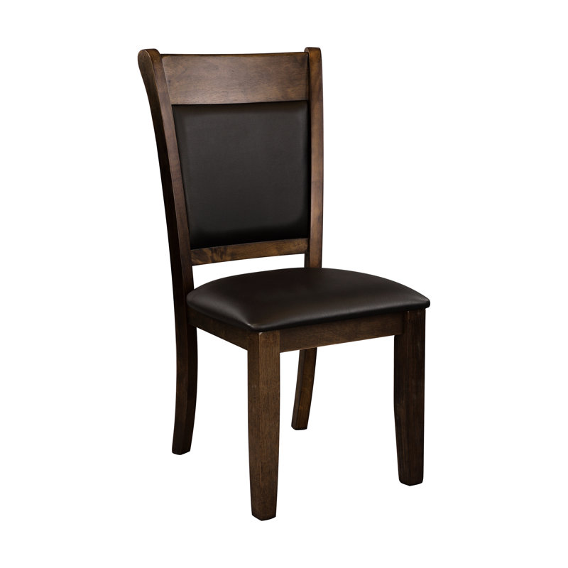 Chaises d'appoint en bois brun rustique, mobilier de salle à manger, siège rembourré, profondeur 21 po x 19 po x brun avec assise et dossier