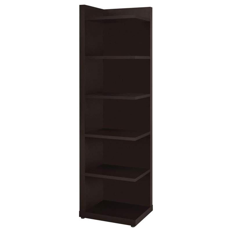Bibliothèque d'angle élégante et fonctionnelle à 6 niveaux pour le rangement organisé et la décoration