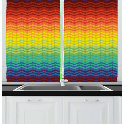 Chevron Tailored Kitchen Curtain