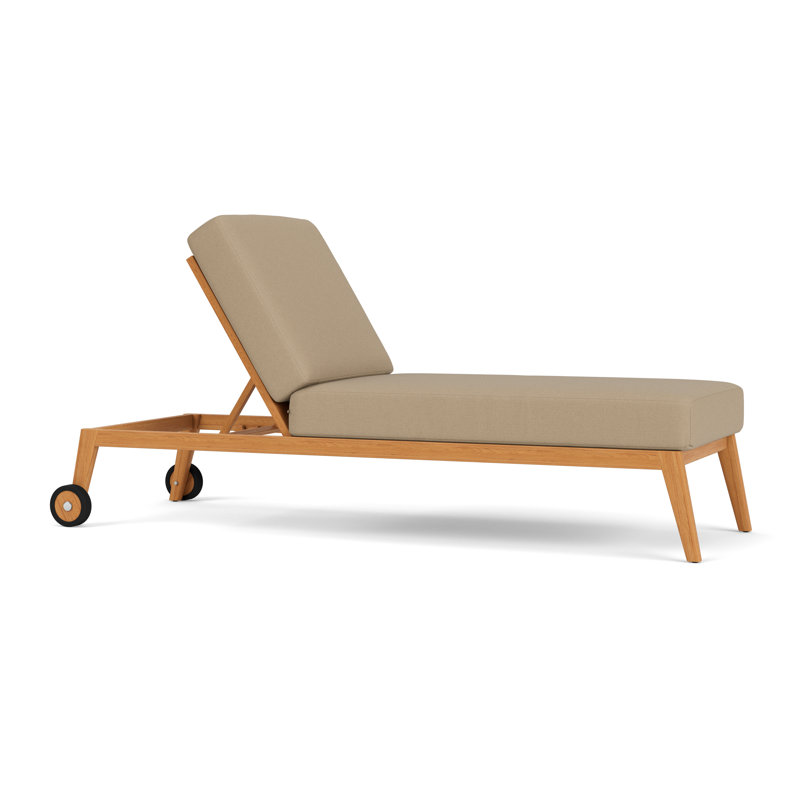 Alpine Outdoor Teak Chaise Lounge, Fife Sahara