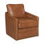 Chaise pivotante en cuir brun avec fauteuil coulissant Aire