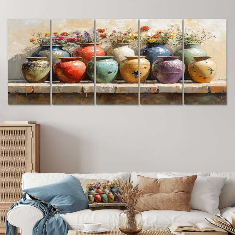 Ensemble de décorations murales Farm Pottery Earthy Treasures III - Boho Pottery, H 28 po x l 60 po