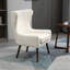 Fauteuil à oreilles Elegant Ivory l 28 po x H 38 po x P 30 po pour plus de confort et de style-66284854