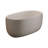 Beige Freestanding 47-Inch Soaking Bathtub Made Of Resin Stone Solid Surface, And Easy To Install 47'' In Beige, Smooth Rounded Edges, Excellent Insulation Performance