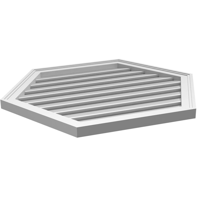Évent horizontal fonctionnel à pignon en uréthane à surface horizontale Signature, H 28 po x l 34 po x P 1,5 po