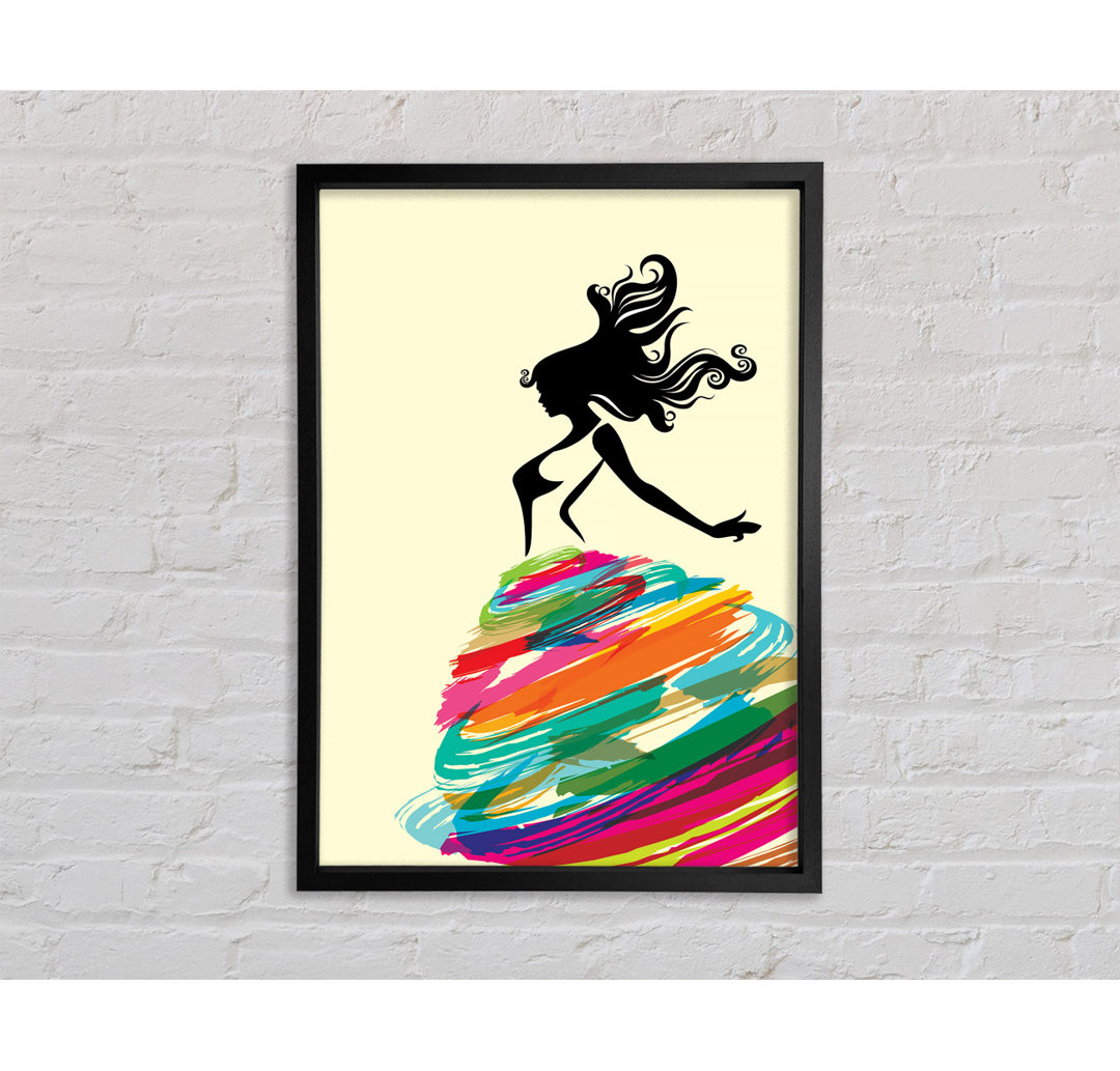 Rainbow Dancer - Einzelner Bilderrahmen Kunstdrucke auf Leinwand