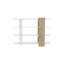 Modern Design White And Walnut Geometric Bookcase