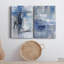 Reflections in Indigo - ensemble de 2 reproductions d'art texturé sur toile tendue-1987081535