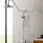 Brushed Nickel Shower System With 5 Spray Patterns And Handheld - 8" Rain Head Ergonomic Design