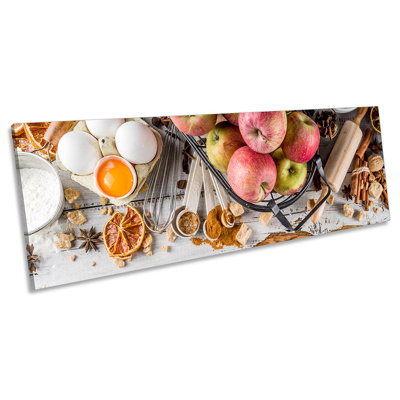 Baking Kitchen Ingredients - Wrapped Canvas Panoramic Print