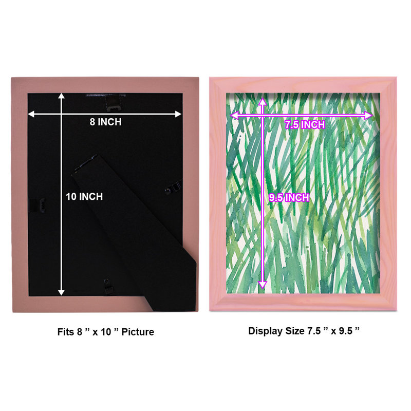 Just Grass I - imprimé, H 11 po x l 9 po x P 1 po, Papier avec cadre rose