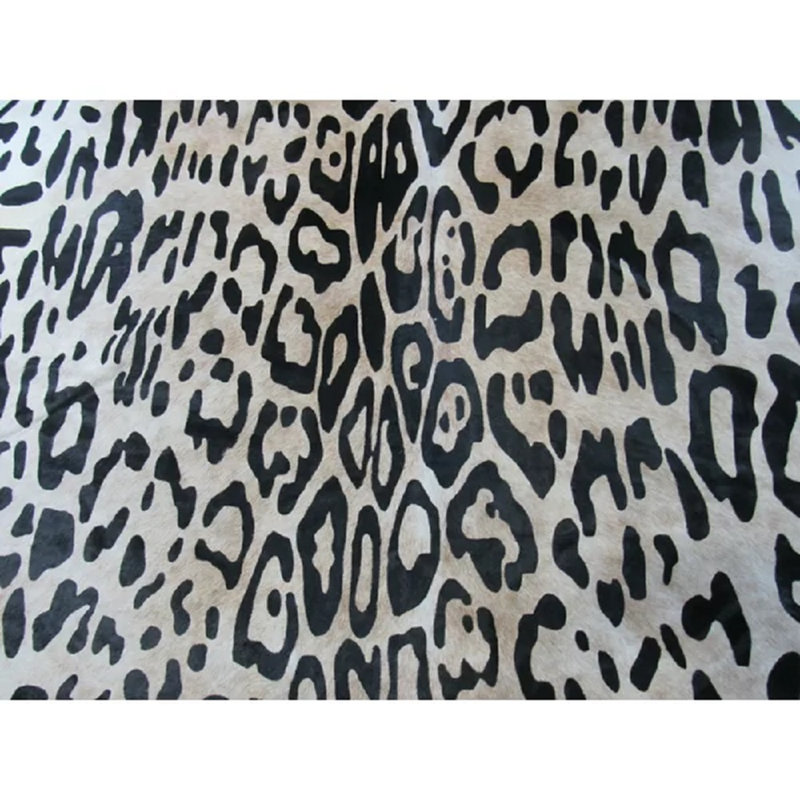 Tapis en cuir de vache à imprimé Jaguar Annedoris