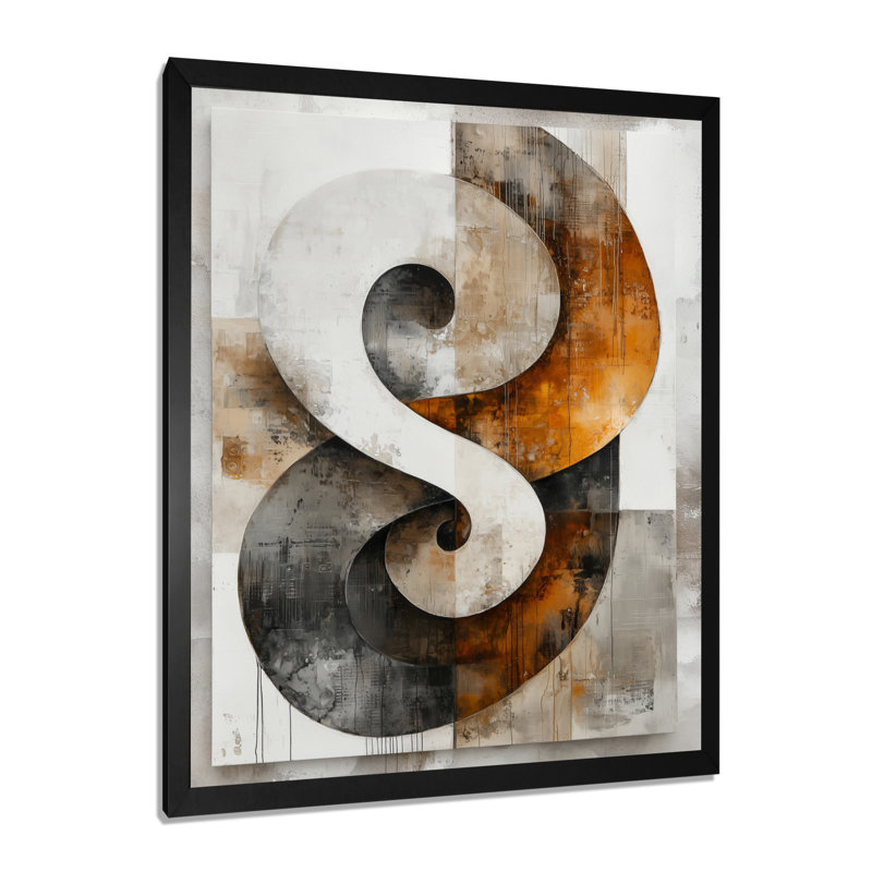 Nyro - Art mural abstrait, salon, Black, 20" H x 12" W, Framed Print without Mat