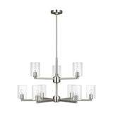 Fullton 9 Light Dining Room Chandelier With Clear Shade
