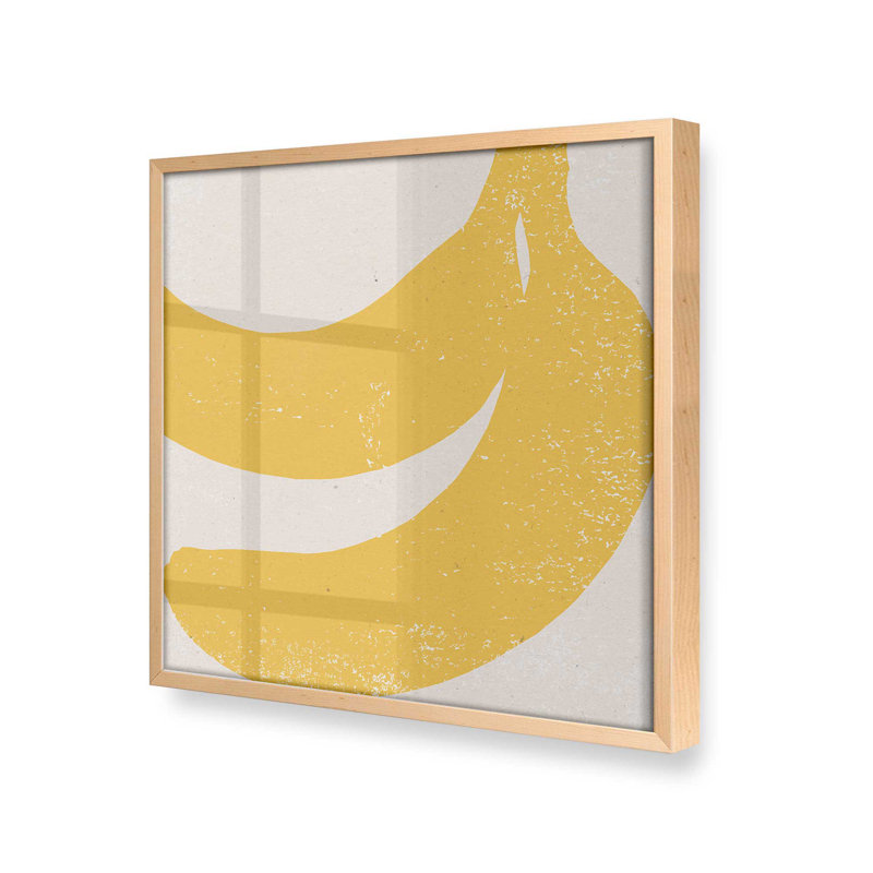 «Essence Of Banana», Érable brut encadré, H 17,5 po x l 17,5 po