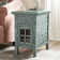 Solid Wood Top End Table with Storage and Built-In Outlets